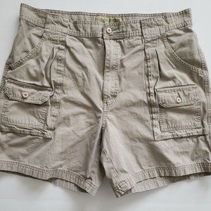 Cabelas Mens Cargo 7 Pocket Hiker Shorts Size 40 Regular Khaki Tan Cotton